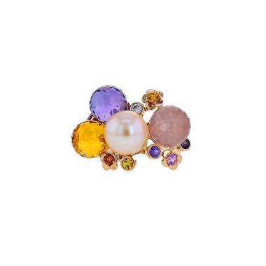 Chanel Mademoiselle ring in pink gold,  amethyst and quartz Chanel Mademoiselle ring in pink gold,  amethyst and quartz