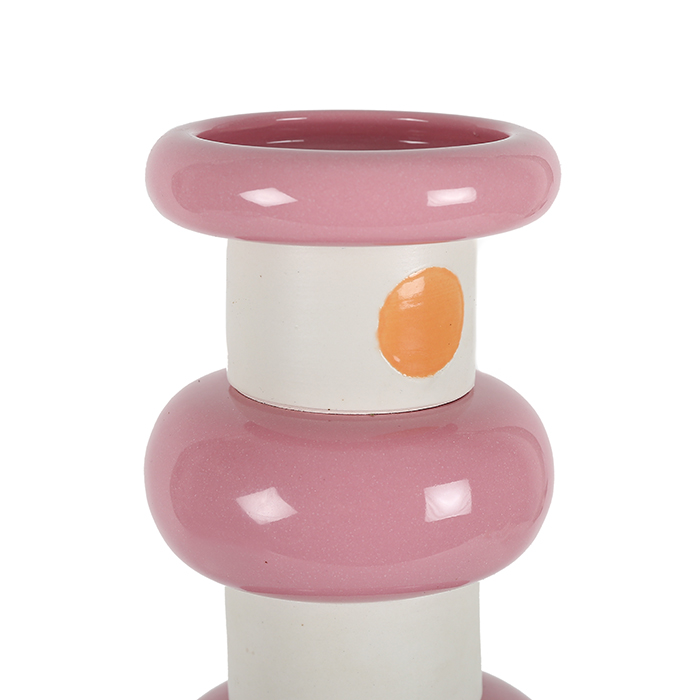 Ettore Sottsass, Totem #1 from the "Flavia" series, in polychrome enamelled ceramic, Bitossi edition, signed and numbered, 1964/96 - Detail D1