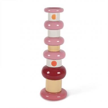 Ettore Sottsass, Totem #1 de la série "Flavia", en céramique émaillée polychrome, édition Bitossi, signé et numéroté, 1964/96