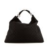 Gucci Mors handbag in black logo canvas and black leather - 360 thumbnail