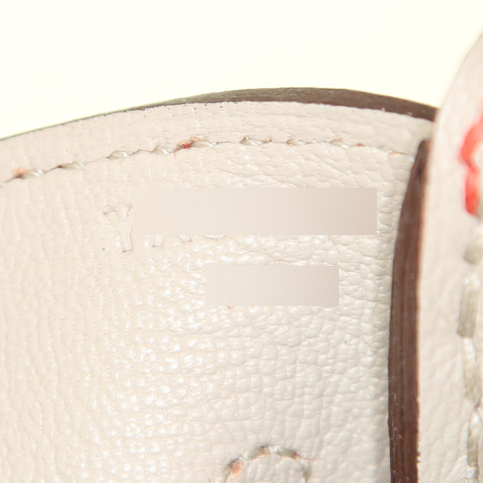 Hermes Birkin 35 cm handbag in orange togo leather - Detail D4