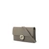 Gucci Interlocking G shoulder bag in grey grained leather - 00pp thumbnail