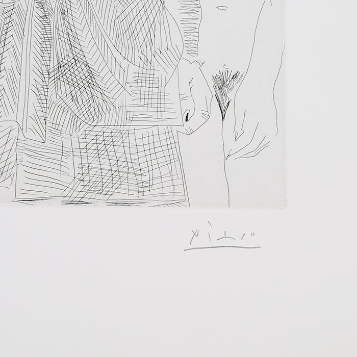 Pablo Picasso (1881-1973), Client bedonnant chez la Célestine - 1969 - Detail D3