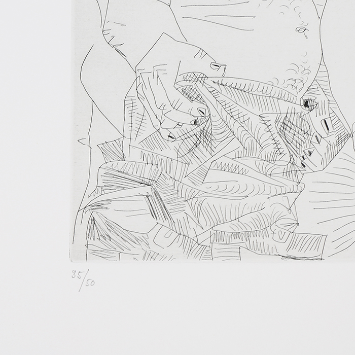 Pablo Picasso (1881-1973), Client bedonnant chez la Célestine - 1969 - Detail D4