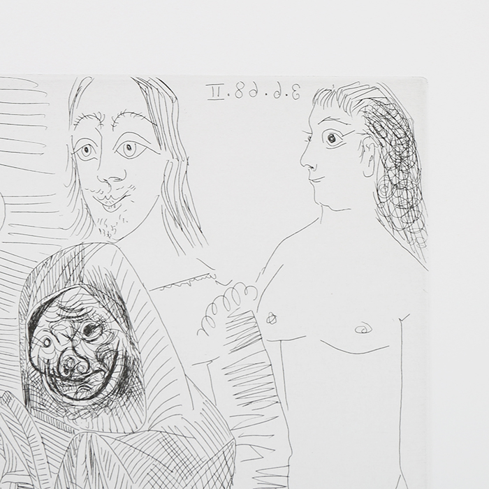 Pablo Picasso (1881-1973), Client bedonnant chez la Célestine - 1969 - Detail D5