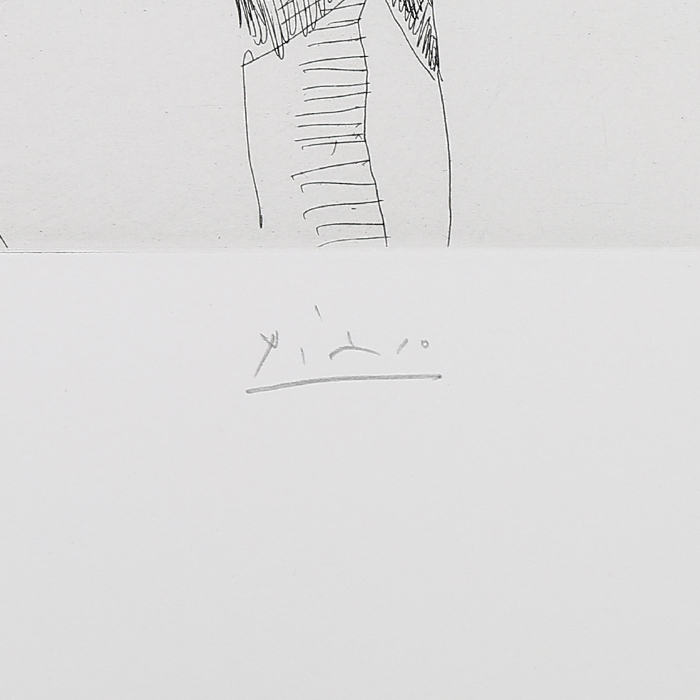 Pablo Picasso (1881-1973), Femme faisant la sieste, entourée de spectateurs, 10 juin 1968, II - 1969 - Detail D4