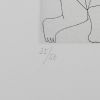 Pablo Picasso, "Jeux de gladiateurs. 20 juin 1968, I", de la série "Les 347", planche 168, eau-forte sur papier vélin crème, signée, numérotée et encadrée, de 1969 - Detail D3 thumbnail