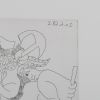 Pablo Picasso, "Jeux de gladiateurs. 20 juin 1968, I", de la série "Les 347", planche 168, eau-forte sur papier vélin crème, signée, numérotée et encadrée, de 1969 - Detail D5 thumbnail