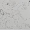 Pablo Picasso (1881-1973), Danse du ventre dans le désert avec spectateur bedonnant, 3 août 1968, II - 1969 - Detail D2 thumbnail