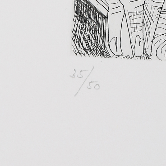 Pablo Picasso (1881-1973), Femme à sa toilette et homme au chapeau rembranesque, 8 août 1968, II - 1969 - Detail D3