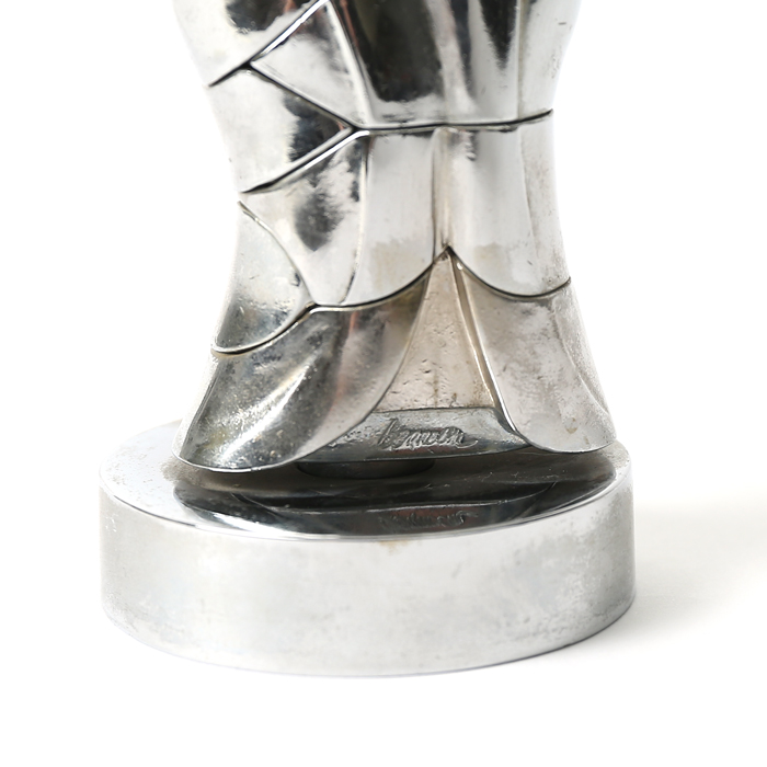 Miguel Berrocal, "Mini Cariatide" sculpture en zamak nickelé et laiton, signée et numérotée, 1968-69 - Detail D3