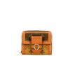 Louis Vuitton Dauphine mini wallet compact in brown "Reverso" monogram canvas and brown leather - 360 thumbnail
