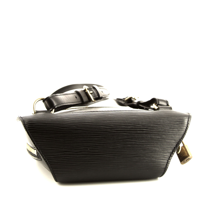 Mochila Louis Vuitton Mabillon en cuero Epi negro - Detail D4
