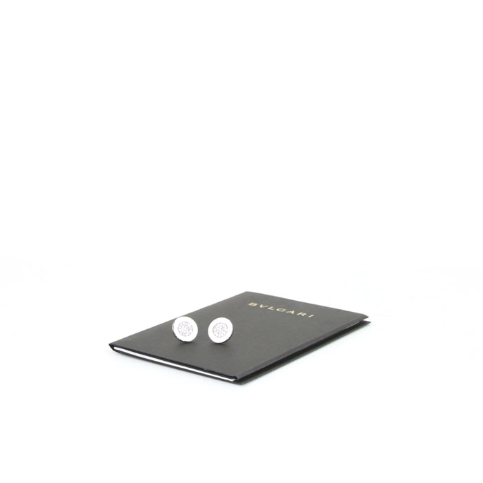 Pendientes Bulgari Bulgari en oro blanco y diamantes - Detail D2