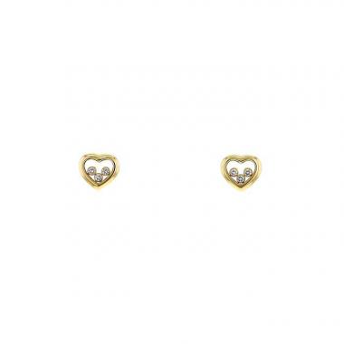 Pendientes Chopard Happy Diamonds en oro amarillo y diamantes