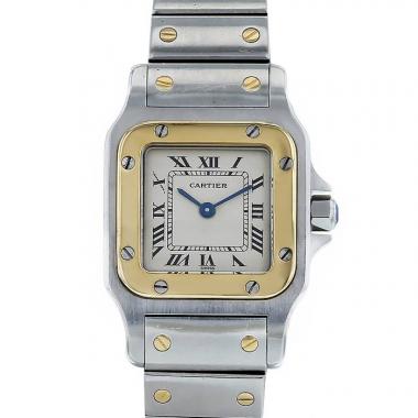 Orologio Cartier Santos Galbée in oro e acciaio Ref :  1057930 Circa  2000