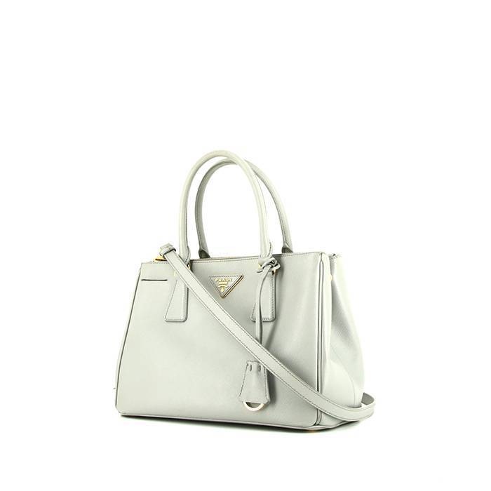 Galleria Handbag In Grey Leather