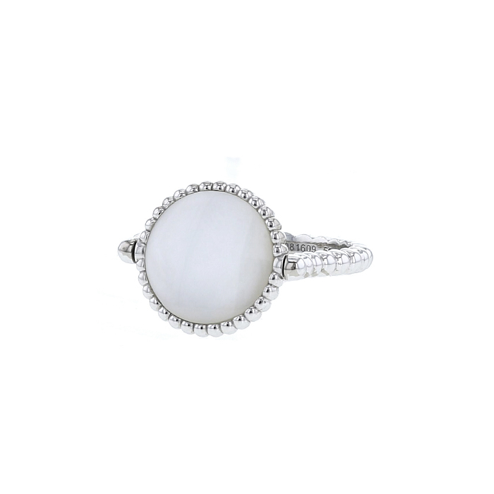 Bague tournante Dior Rose des vents en or blanc,  nacre et diamant - Detail D1