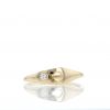 Rigid Dinh Van Serrure ring in yellow gold and diamond - 360 thumbnail
