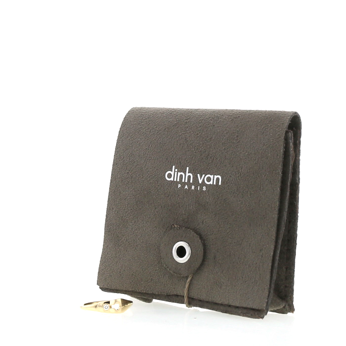 Bague rigide Dinh Van Serrure en or jaune et diamant - Detail D2