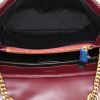 Saint Laurent Loulou medium model shoulder bag in burgundy chevron quilted leather - Detail D3 thumbnail