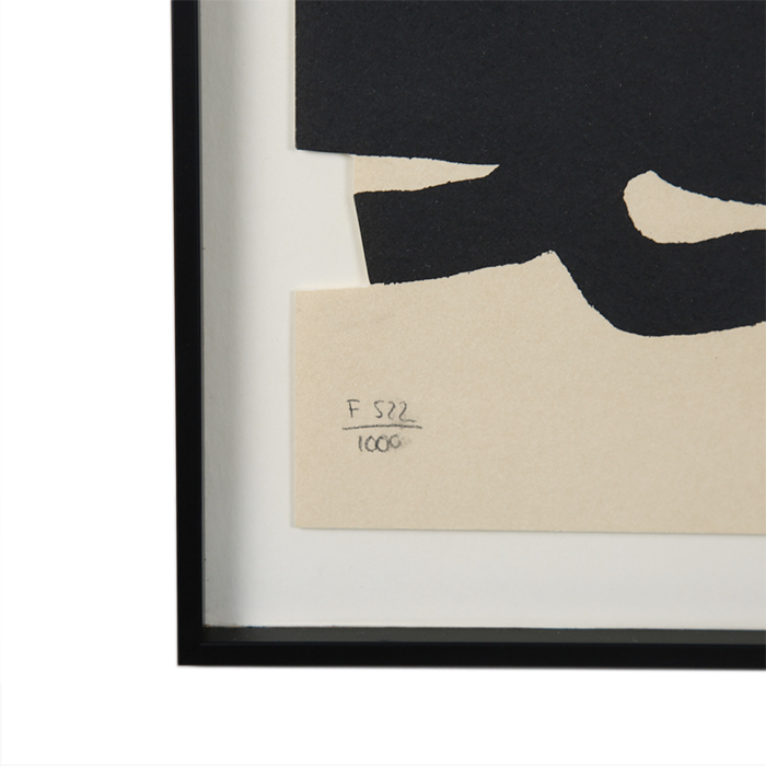 Eduardo Chillida, "Sans titre", lithograph in black on paper, artist's stamp, numbered and framed, of 1999