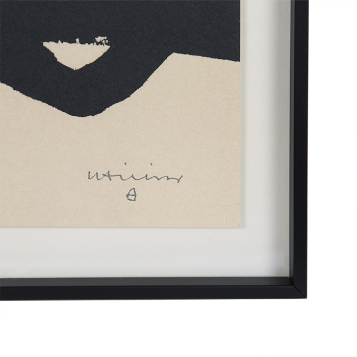 Eduardo Chillida, "Sans titre", lithograph in black on paper, artist's stamp, numbered and framed, of 1999 - Detail D3