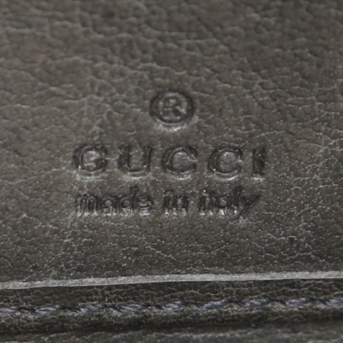 Portefeuille Gucci Bamboo en cuir monogram empreinte Vert de Gris - Detail D3