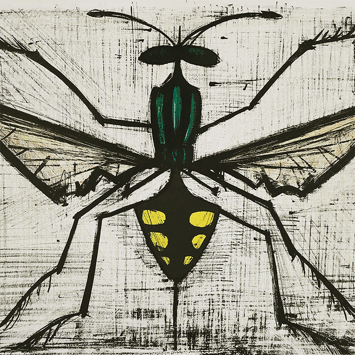 Bernard Buffet, "La Guêpe", lithograph in colors on paper, signed, artist proof, limited edition of 150 copies, signed of 1967 - Detail D1