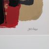 Pierre Soulages, "Lithographie n°8", lithographie en couleurs sur papier, signée, numérotée et encadrée, de 1958 - Detail D3 thumbnail
