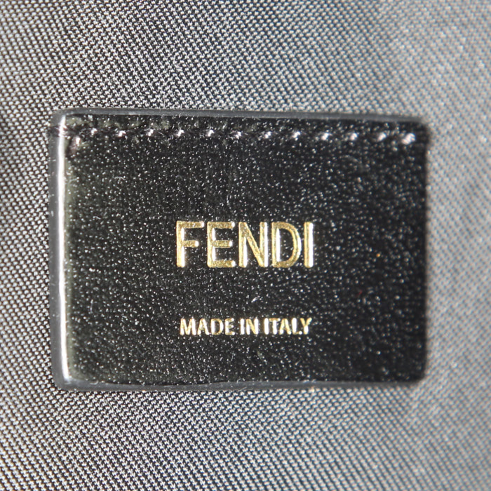 Mochila Fendi Bag Bugs en lona y cuero negra - Detail D3