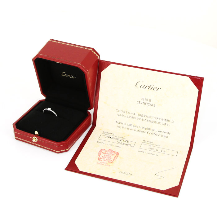 Sortija Cartier Etincelle en platino y diamantes - Detail D2