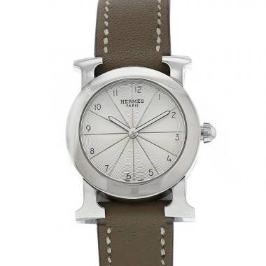 Hermes Heure H ronde watch in stainless steel Ref:  HR1 210 Circa  2010