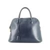 Hermes Bolide handbag in dark blue leather - 360 thumbnail