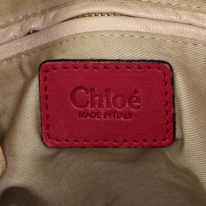 Chloé Paraty handbag in red leather - Detail D4