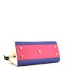 Saint Laurent Rive Gauche handbag in blue, pink, white and black leather - Detail D5 thumbnail