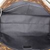 Bolso bandolera Louis Vuitton Steamer Bag modelo pequeño en lona Monogram revestida marrón y cuero negro - Detail D3 thumbnail
