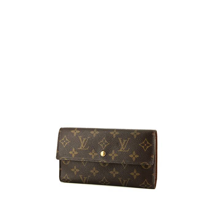 Portafoglio piccolo con monogramma marrone di Louis Vuitton Tela