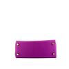 Hermes Kelly 25 cm handbag in purple Anemone Swift leather - 360 Front thumbnail