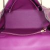 Hermes Kelly 25 cm handbag in purple Anemone Swift leather - Detail D3 thumbnail