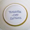 Ettore Sottsass, rare  "Fruttiera con manici" cup, in enamelled ceramic, Tendentse edition, Alessio Sarri production, signed, of 1987 - Detail D3 thumbnail