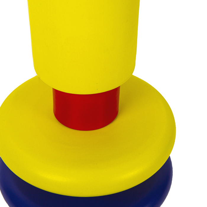 Ettore Sottsass, vase totem "Vaso per fiori", en céramique émaillée, édition Tendentse, production Alessio Sarri, tampon de l'éditeur, création 1984/85