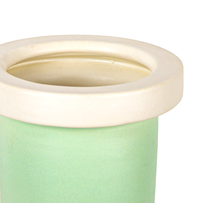 Ettore Sottsass, "Vaso" totem vase, in enamelled ceramic, Tendentse edition, Alessio Sarri production, editor stamp, designed in 1986 - Detail D2