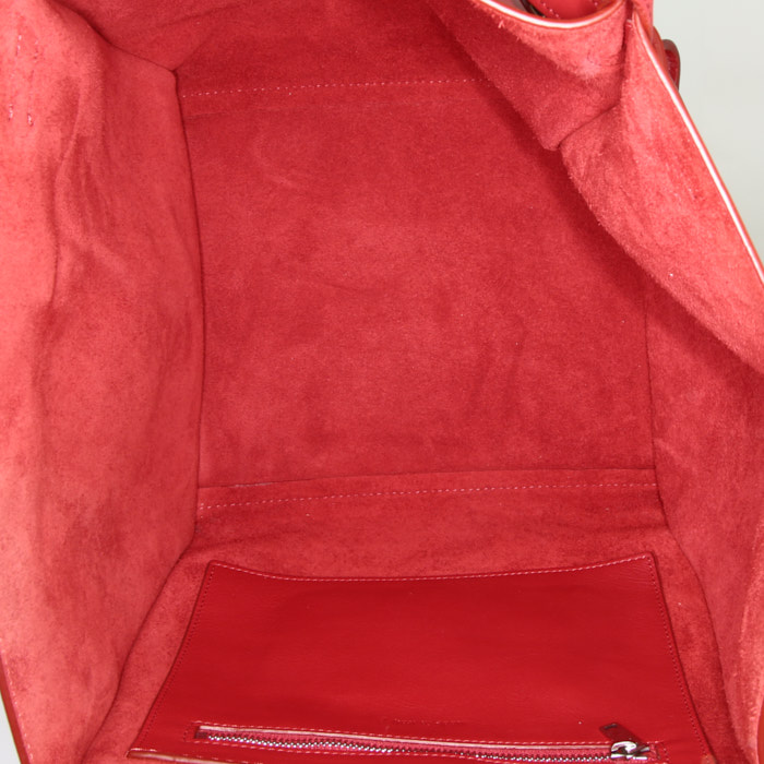 Celine Big Bag shopping bag in red leather - Detail D3