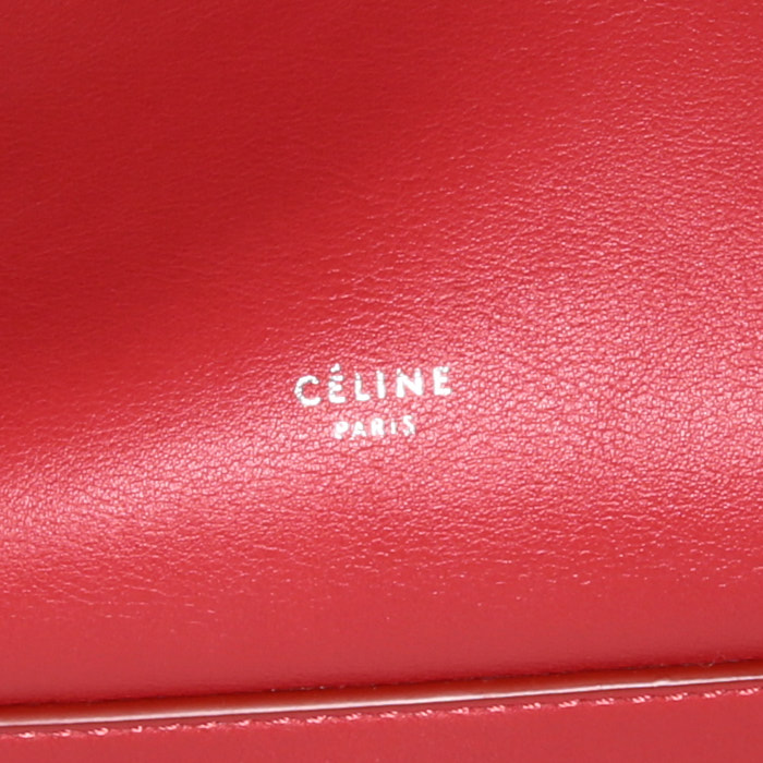 Celine Big Bag shopping bag in red leather - Detail D4