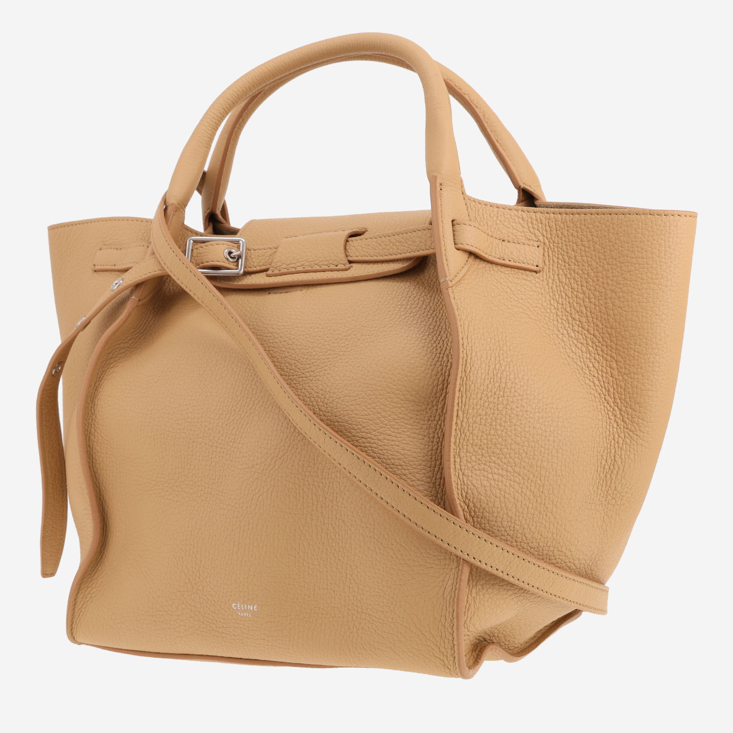 Celine Big Bag handbag in beige grained leather