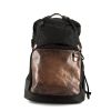 Berluti Explorer backpack in brown leather and black canvas - 360 thumbnail