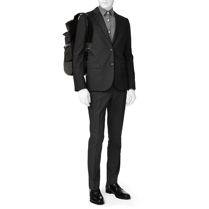 Zaino Berluti Explorer in pelle marrone e tela nera - Detail D1