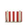 Prada shoulder bag in red and white bicolor leather - 360 thumbnail