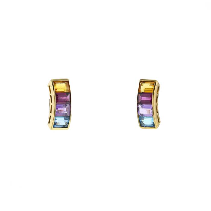 Boucles D'oreilles Vintage Fantaisie Rétro - Ancien Bijou D'occasion, France